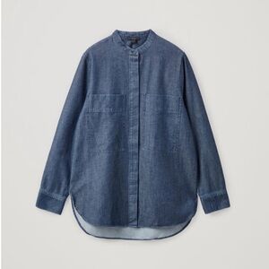 COS Granddad oversize collar denim overshirt size 8